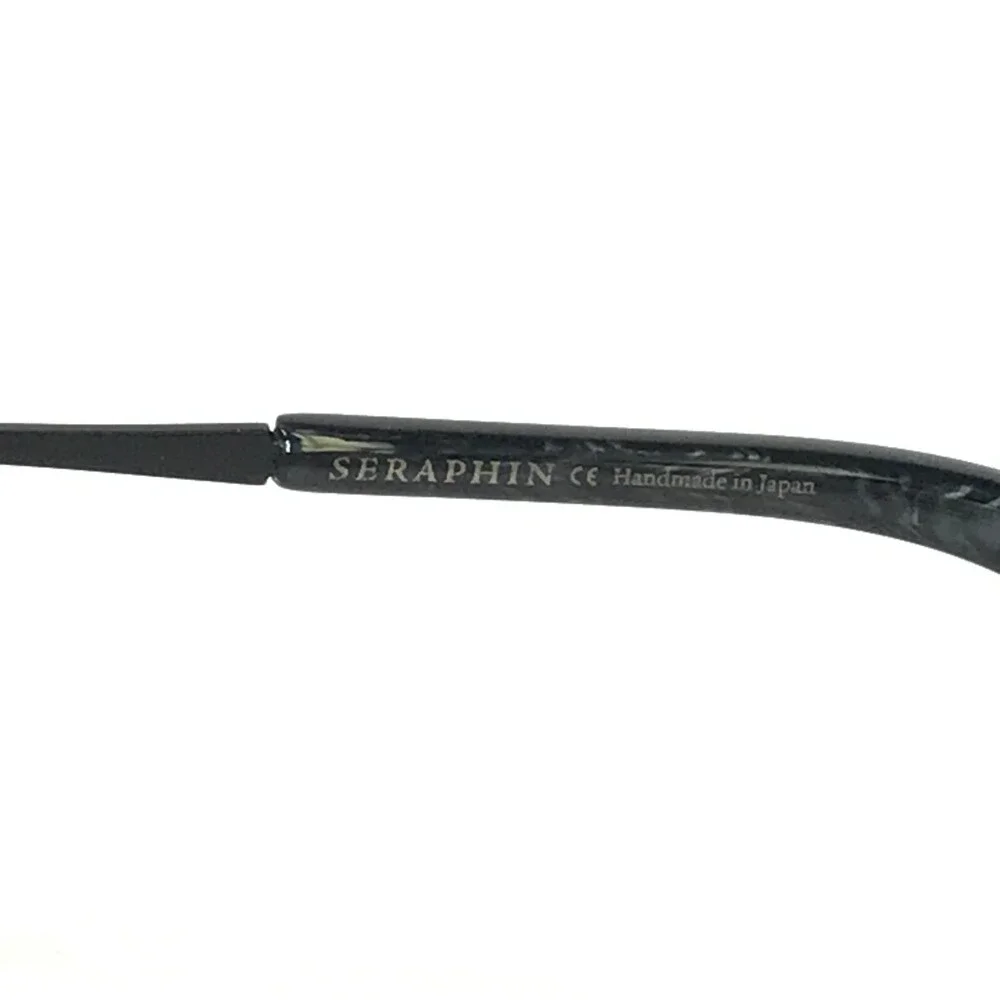 Seraphin Eyeglasses Frames SHEFFIELD/8973 Black Gray Cat Eye Full Rim 52-17-140